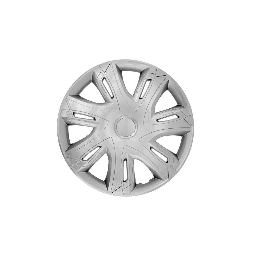 15" Hubcaps Wheel Covers Trims Set Weather Resistant Universal Silver 4 PCS ABS
