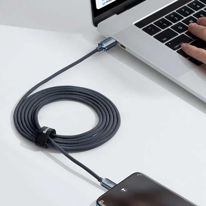 USB-C PD 2.0 1.2m cable Baseus Crystal CAJY000601 Quick Charge 3.0 100W cable