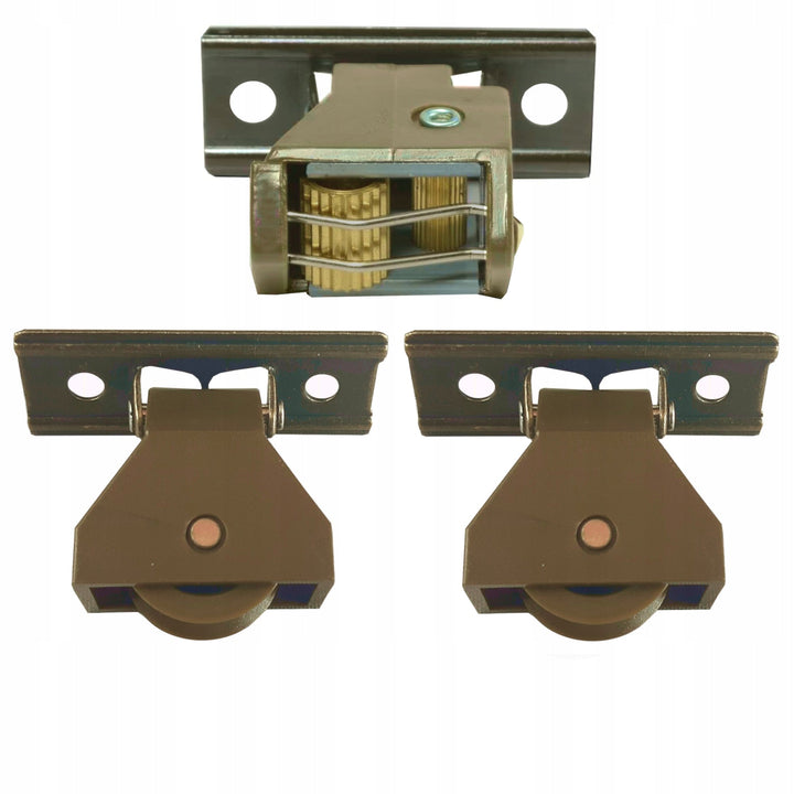 Set of rollers for roman and bamboo roller blind string system