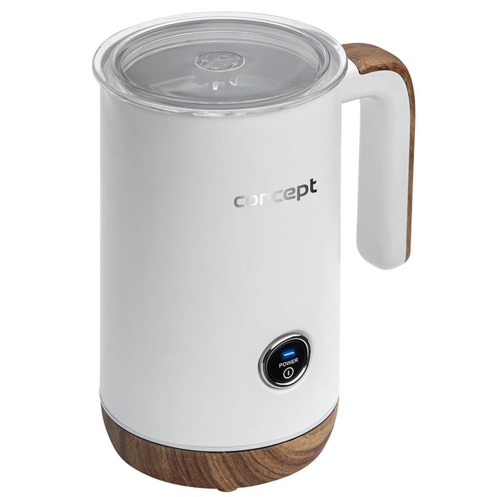 Concept Nordic NM4101 Milk Frother 500W White for Latte Cappuccino Frappe Hot Chocolate 3 Modes Stainless Steel