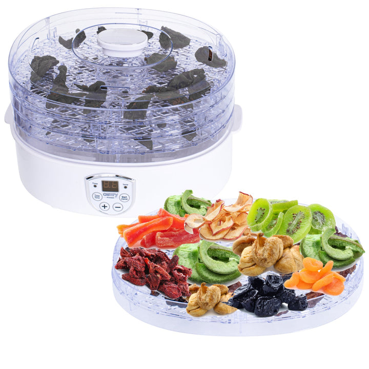 Camry CR 6659 Food Dehydrator 5 Trays 550W 35-70°C Temperature Control Electric Display Timer Perfect for Mushrooms Vegetables Fruit Fish Meat Herbs Flowers