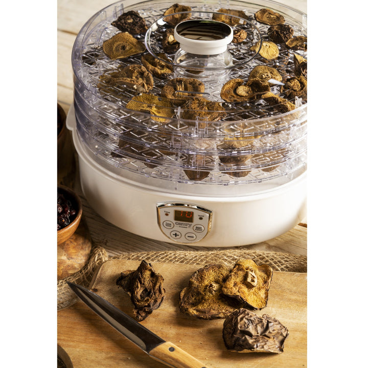 Camry CR 6659 Food Dehydrator 5 Trays 550W 35-70°C Temperature Control Electric Display Timer Perfect for Mushrooms Vegetables Fruit Fish Meat Herbs Flowers