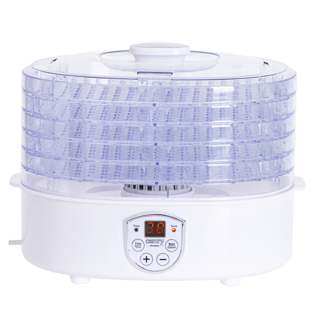 Camry CR 6659 Food Dehydrator 5 Trays 550W 35-70°C Temperature Control Electric Display Timer Perfect for Mushrooms Vegetables Fruit Fish Meat Herbs Flowers