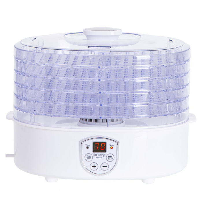 Camry CR 6659 Food Dehydrator 5 Trays 550W 35-70°C Temperature Control Electric Display Timer Perfect for Mushrooms Vegetables Fruit Fish Meat Herbs Flowers