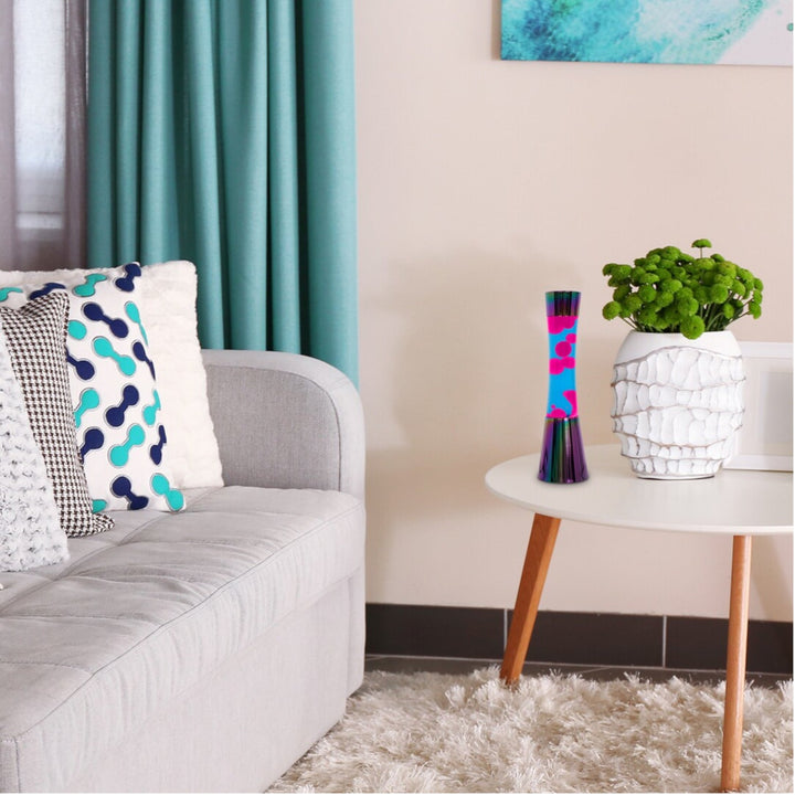 Lava Lamp Decorative Light Desk Table Rainbow Slim Glass 20W 39.5cm IP20 GY6.35