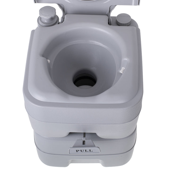 Portable Toilet Bucket 20L Travel Lid Flush Water Tank Camping Festival 115kg WC