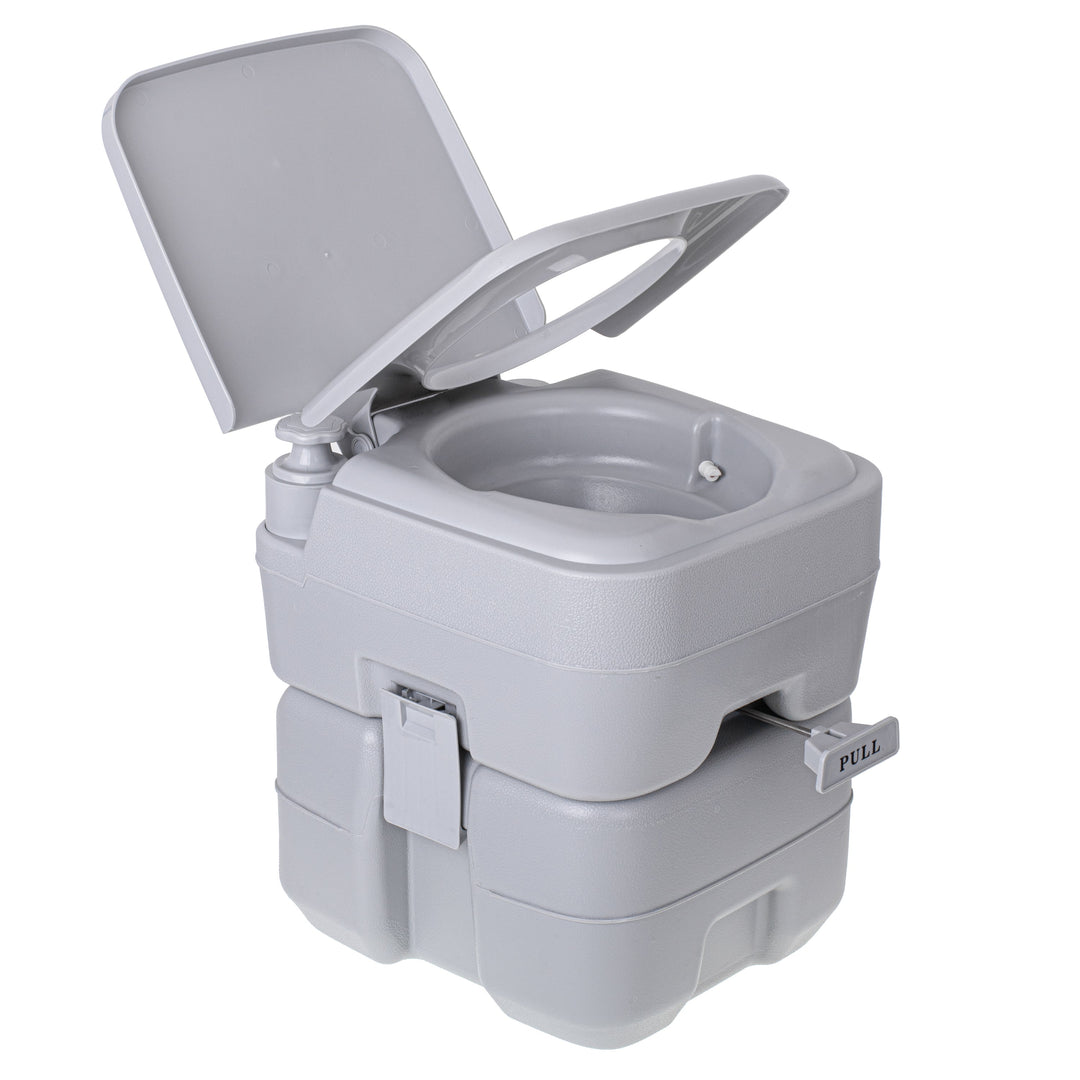 Portable Toilet Bucket 20L Travel Lid Flush Water Tank Camping Festival 115kg WC