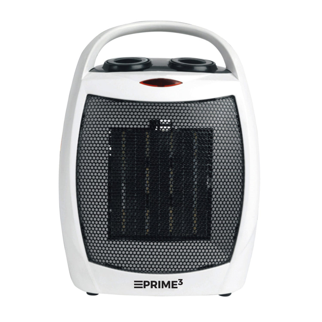 PRIME3 SFH61 1500W Portable PTC Fan Heater Ceramic 2 Heating Options Fan Only  Safety Switch Overheating Protection