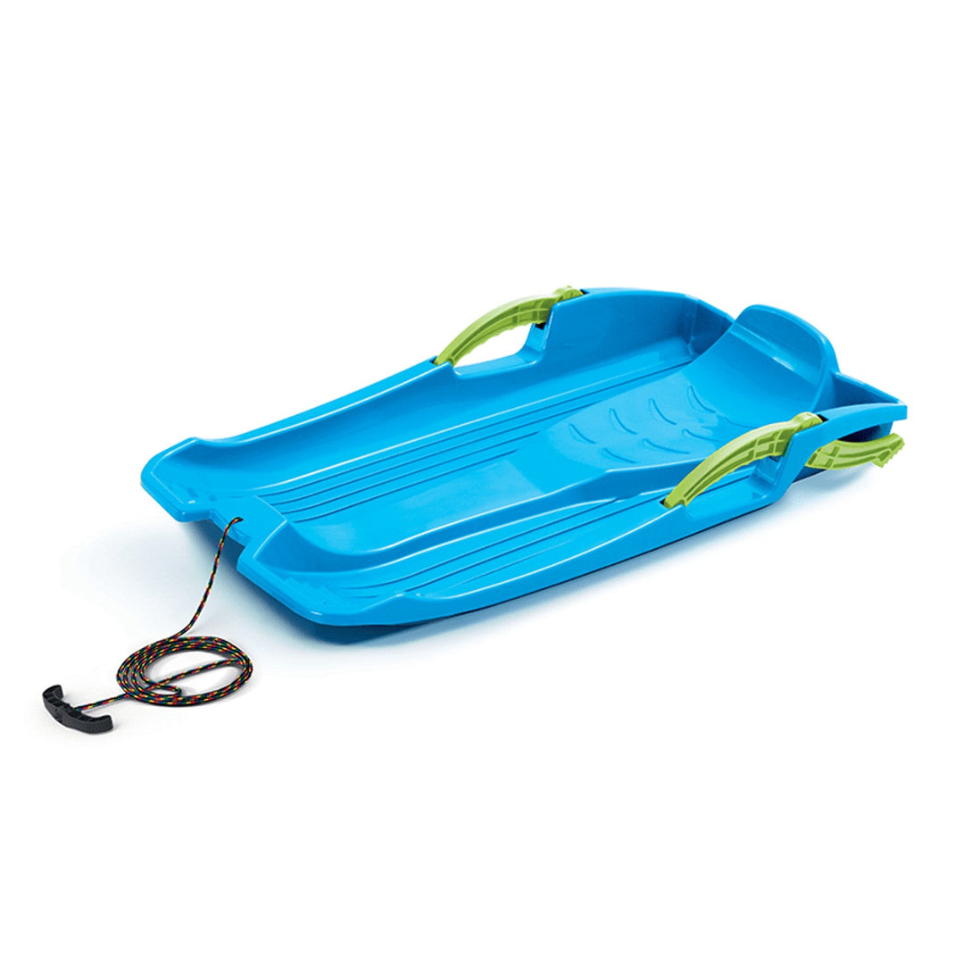 Plastic Kids Sledge Brakes Snow Slide Sled Rope Handle Seat Chair Safe Stable
