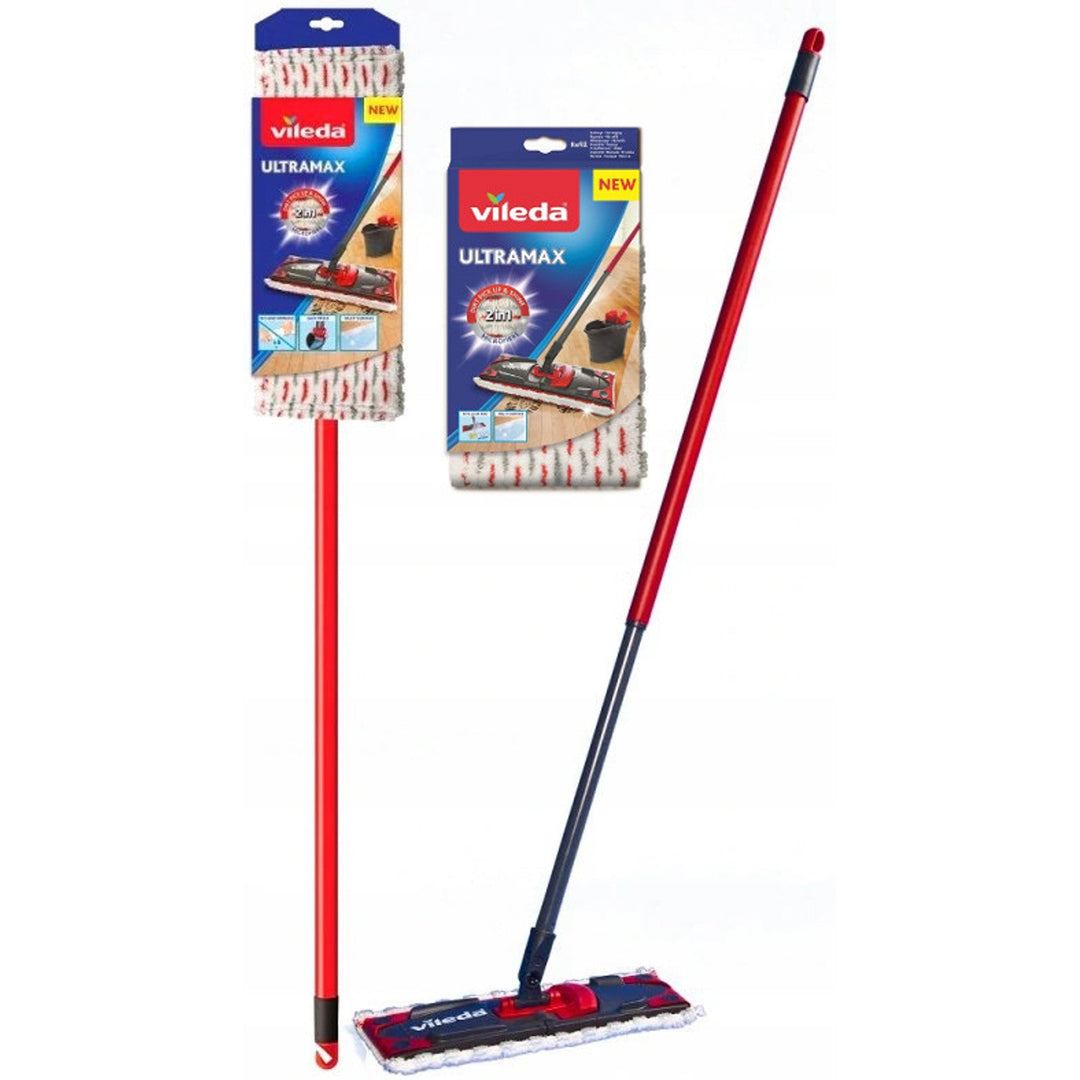 Vileda Ultramax mop with handle + extra mop refill