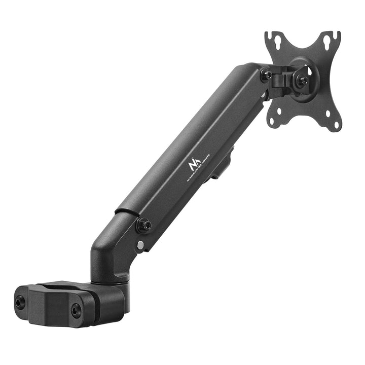 Maclean MC-459 Monitor Holder 17"-27" Pole Mount Arm 28-60mm Full Motion Flat &amp; Curved Screens 7kg VESA 75x75 100x100 Swivel Tilt Rotate Universal Monitor Mount