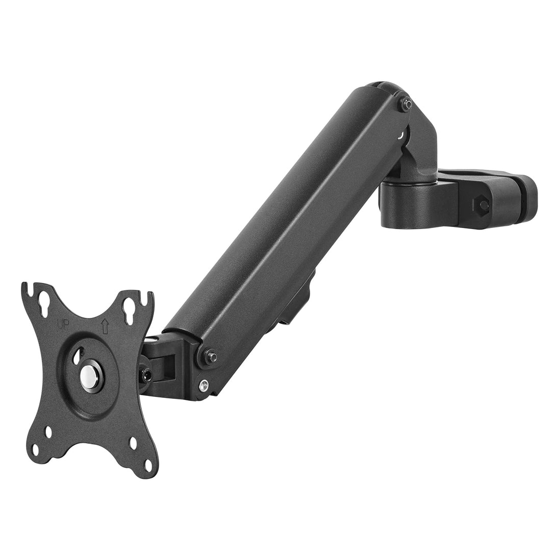 Maclean MC-459 Monitor Holder 17"-27" Pole Mount Arm 28-60mm Full Motion Flat &amp; Curved Screens 7kg VESA 75x75 100x100 Swivel Tilt Rotate Universal Monitor Mount