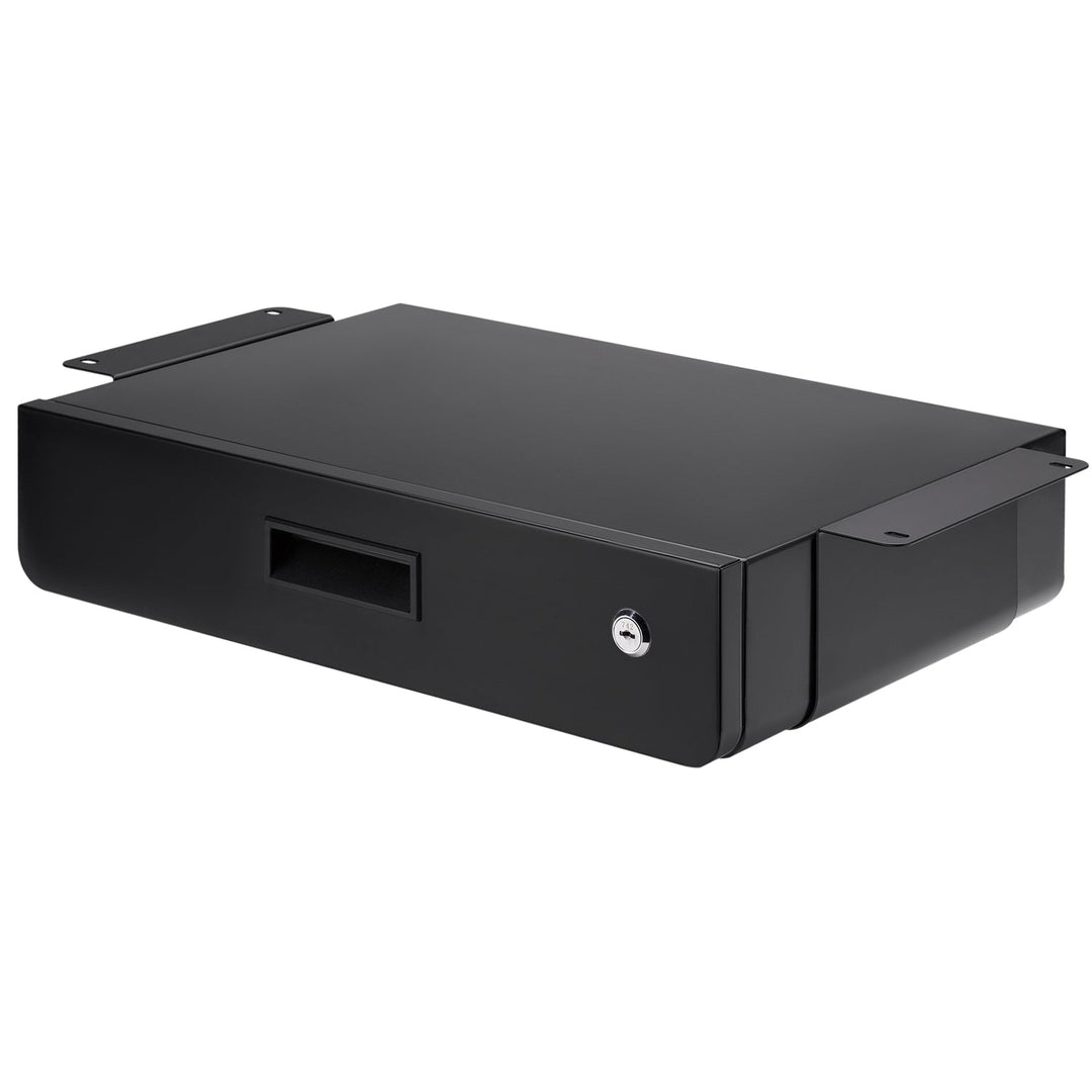Maclean keyed ergonomic under-desk drawer, organizer, black, max 5kg, MC-461