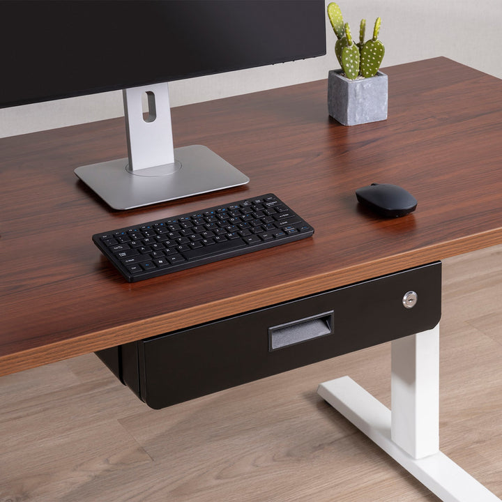 Maclean keyed ergonomic under-desk drawer, organizer, black, max 5kg, MC-461