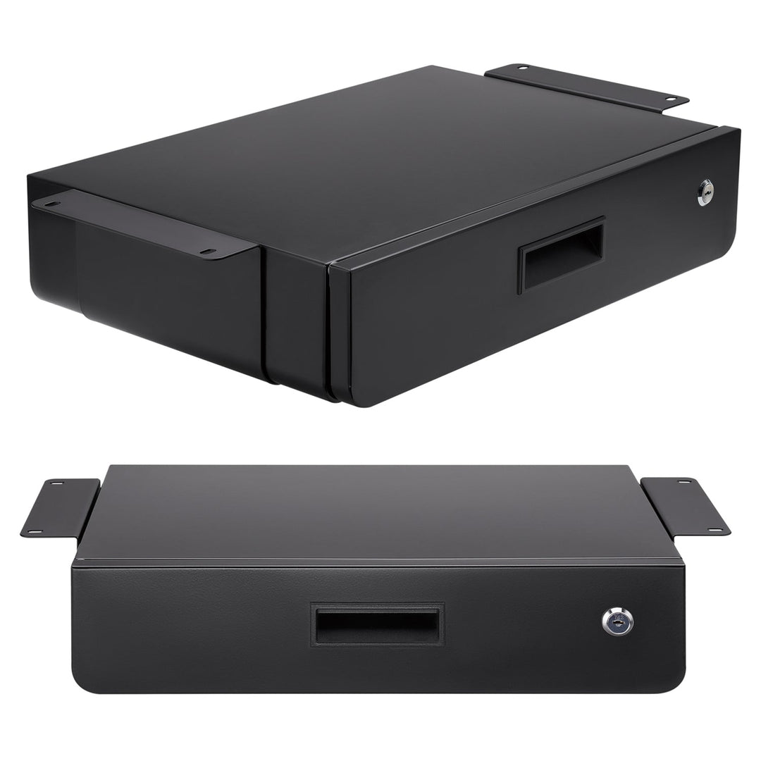 Maclean keyed ergonomic under-desk drawer, organizer, black, max 5kg, MC-461