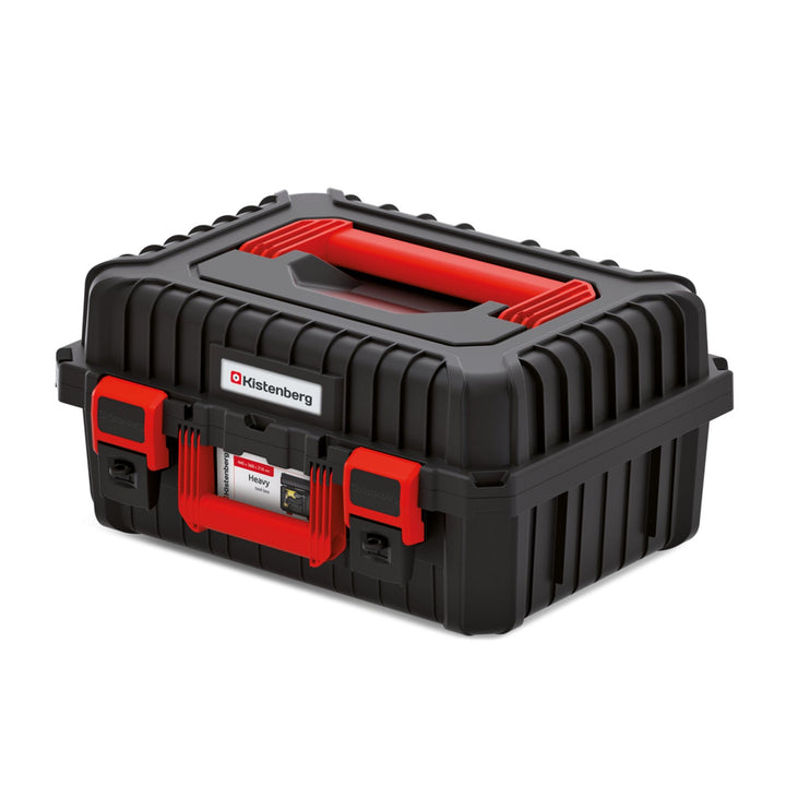 Kistenberg Heavy 45 KHV45P Tool Case Box Carrier with Foam Liner for Power Tools Wrokshop Ergonomic Handle Extremely Sturdy Polymer Blend