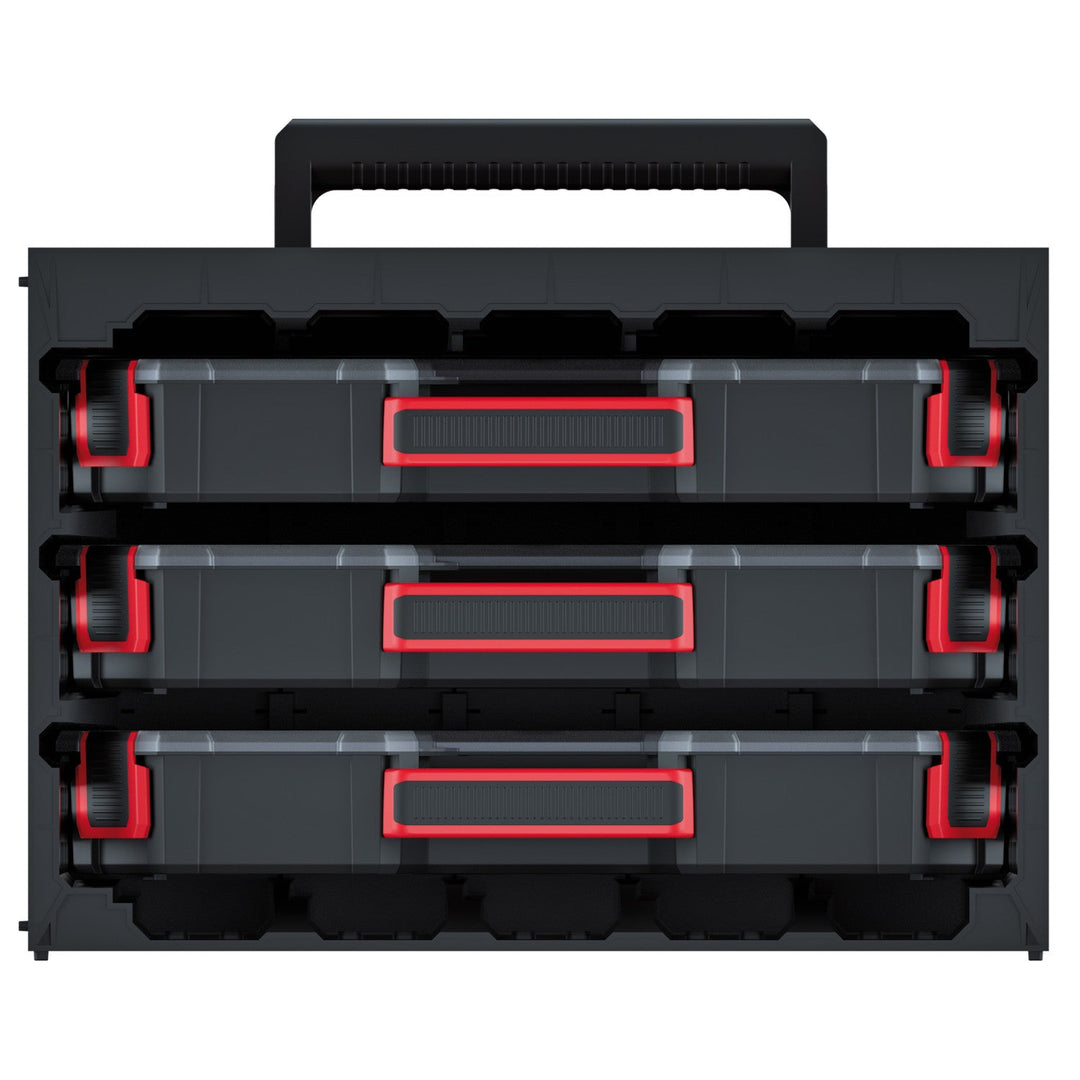 Kistenberg Tagercase 40 KTC40306S Tool Cabinet Case for 3 Removable Organisers Compartment Box Lid Organisers Carry Handle Wall Mountable
