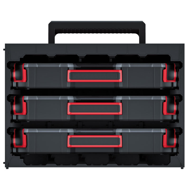 Kistenberg Tagercase 40 KTC40306S Tool Cabinet Case for 3 Removable Organisers Compartment Box Lid Organisers Carry Handle Wall Mountable