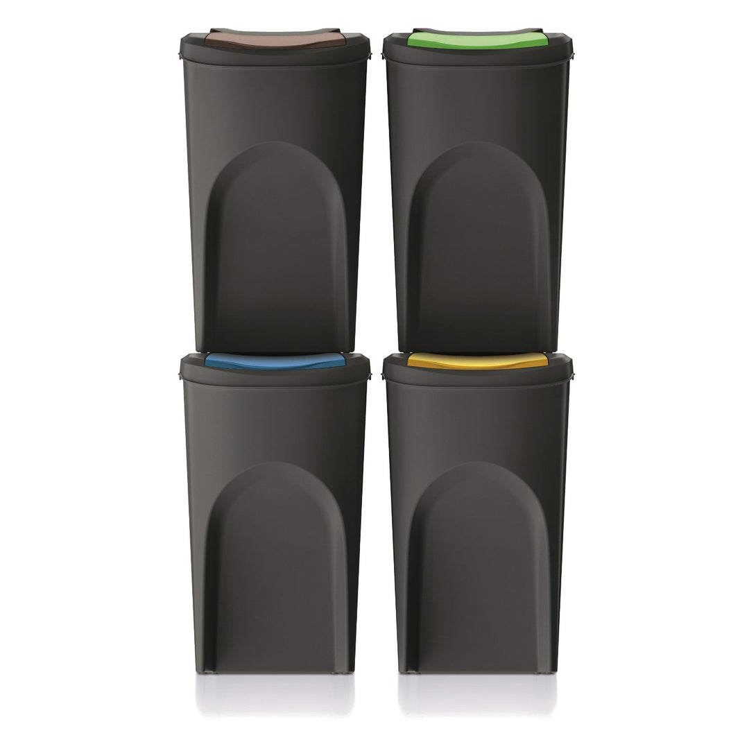 Keden Sortibox 4 x 35L Recycling Trash Can Segregation Bins