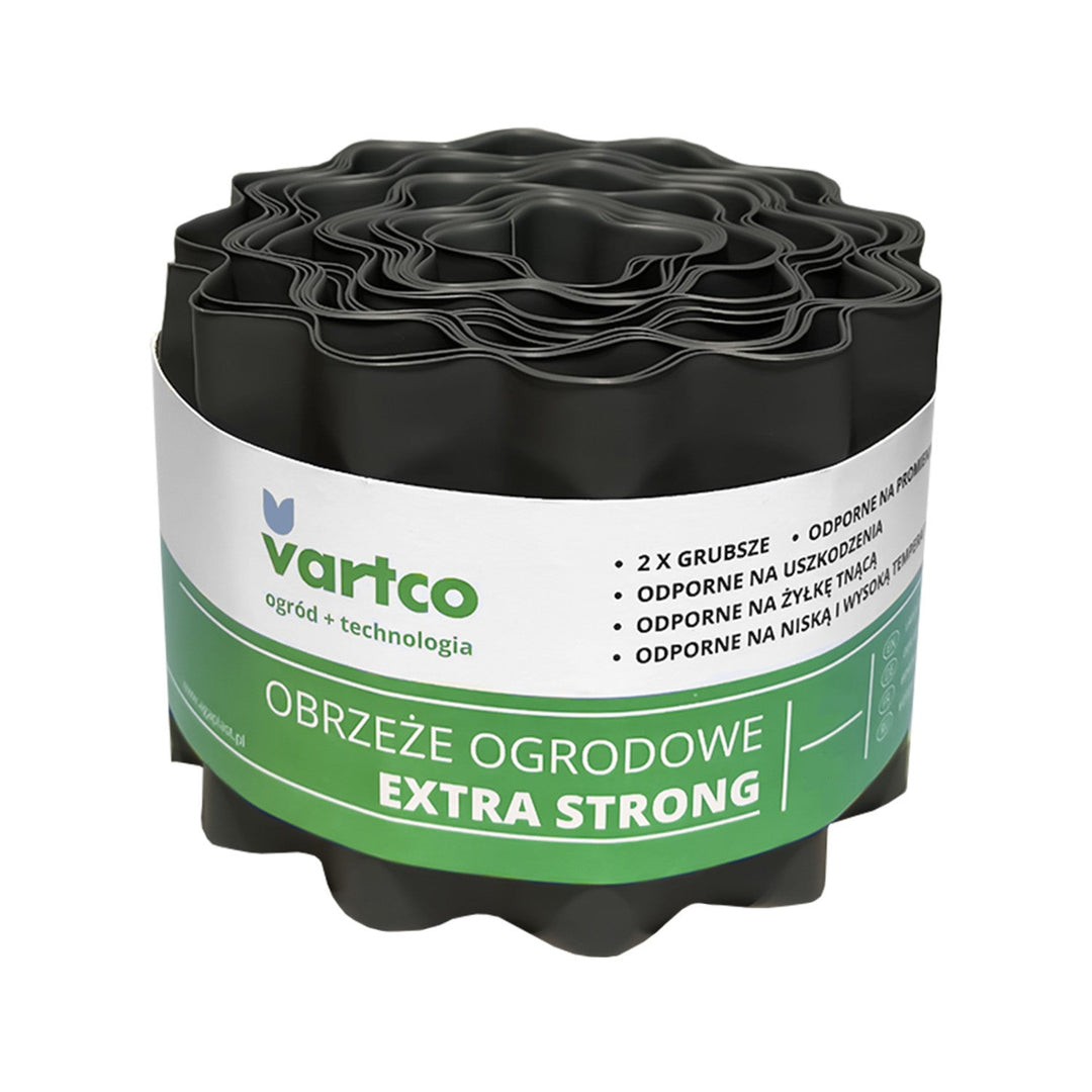 Vartco Extra Strong corrugated garden edging UV plastic (20cm x 9m)