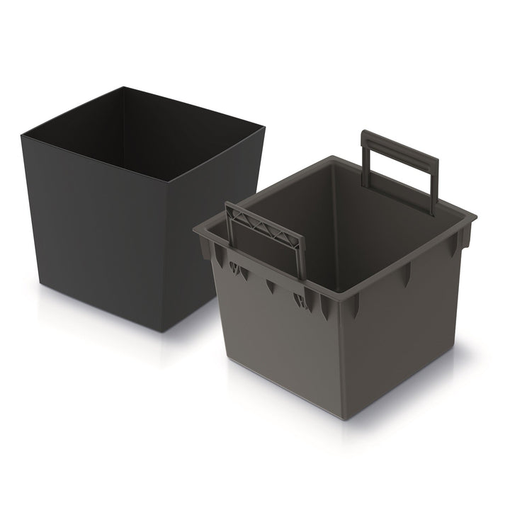 Prosperplast 2in1 Flower Pot 10L Insert Planter Herb Plastic Square 24 cm x 24 cm x 23,5 cm