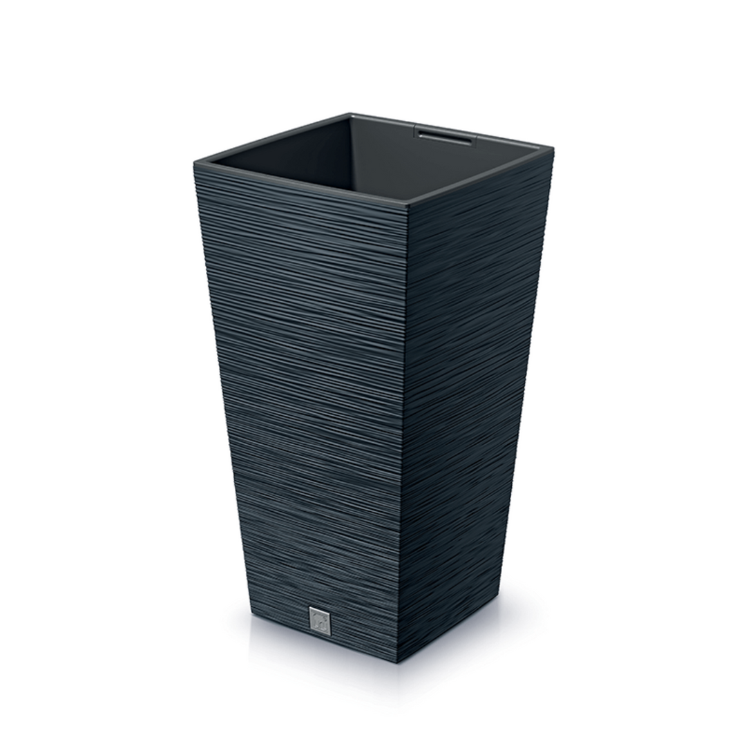 Prosperplast Furu Square flower pot with insert DFSH265-S433 - anthracite color