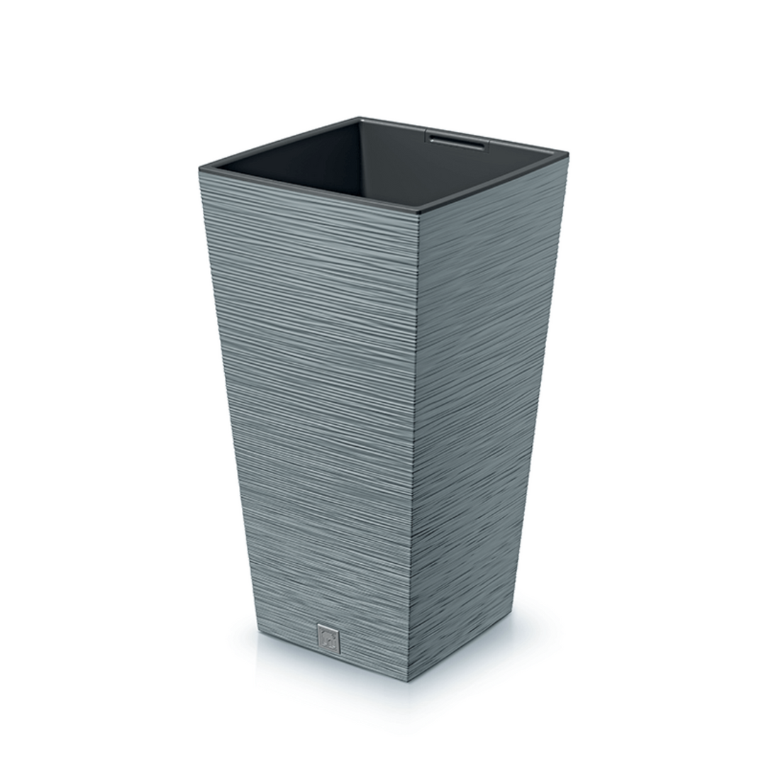 Prosperplast Furu Square flower pot with insert DFSH300-422U - color concrete (gray)