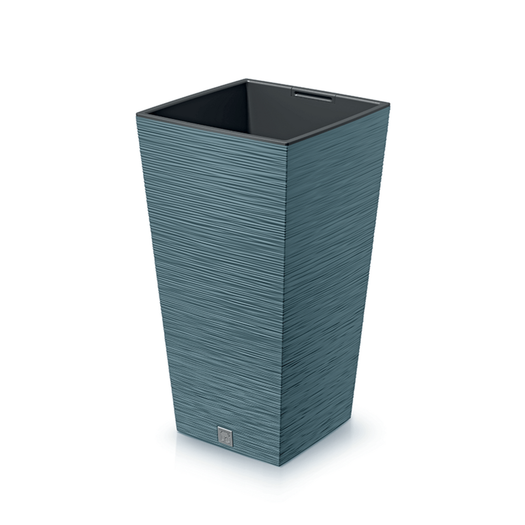Prosperplast Furu Square refillable flower pot DFSH350-5415C - Scandinavian blue color