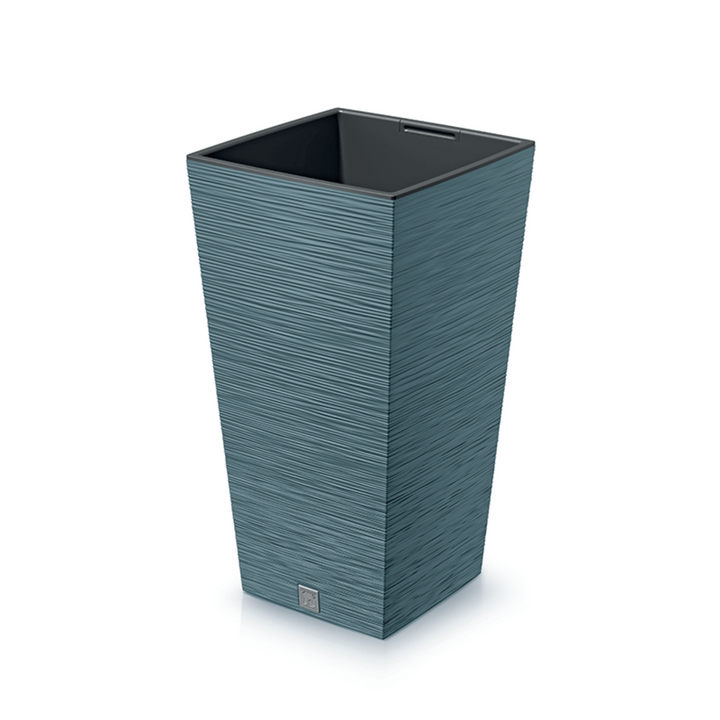 Prosperplast Furu Square refillable flower pot DFSH350-5415C - Scandinavian blue color