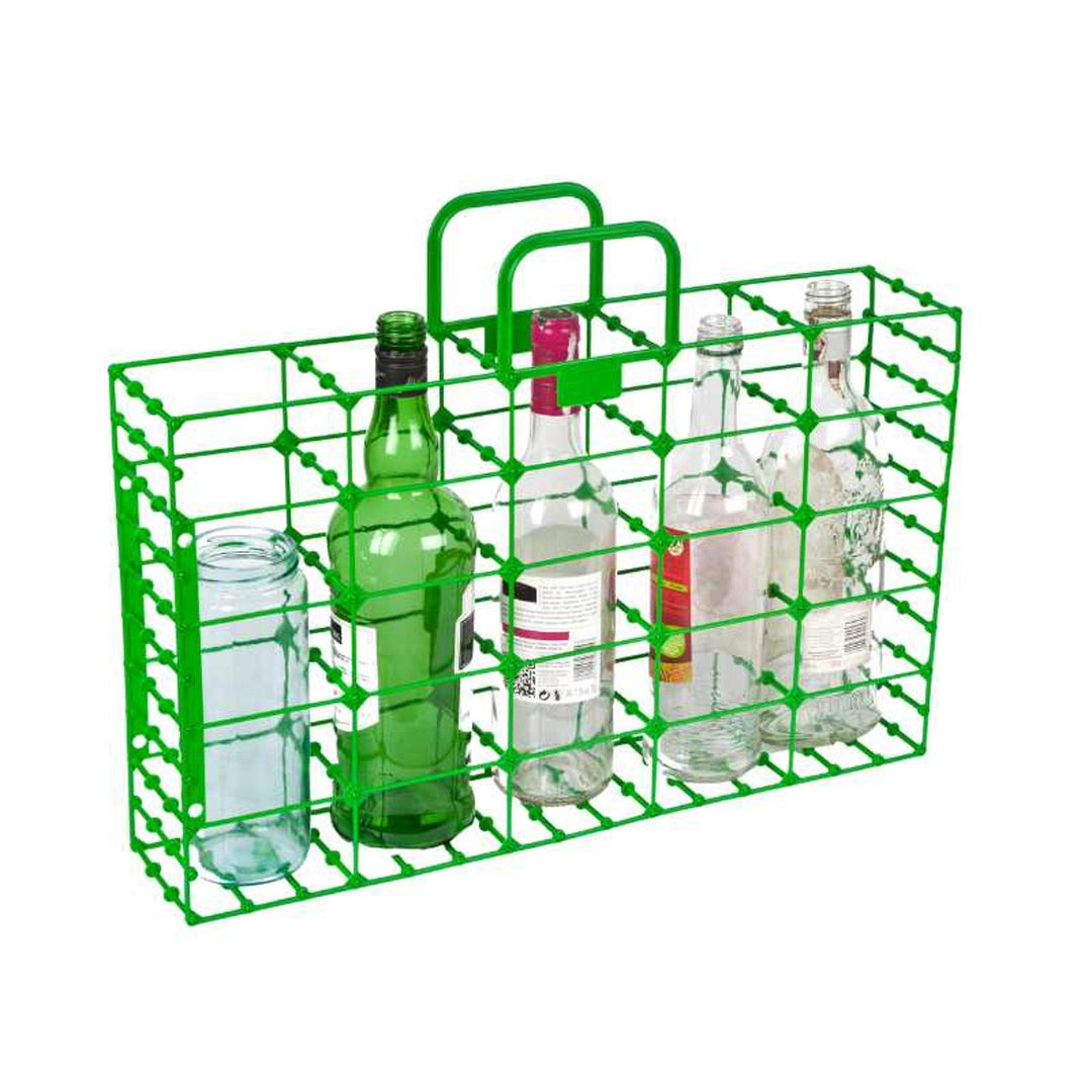 ECORACK Recycling Glass Waste Bottle Jar Rack Holder Caddy Glass 5 Slots Compartments Sorting Segregation