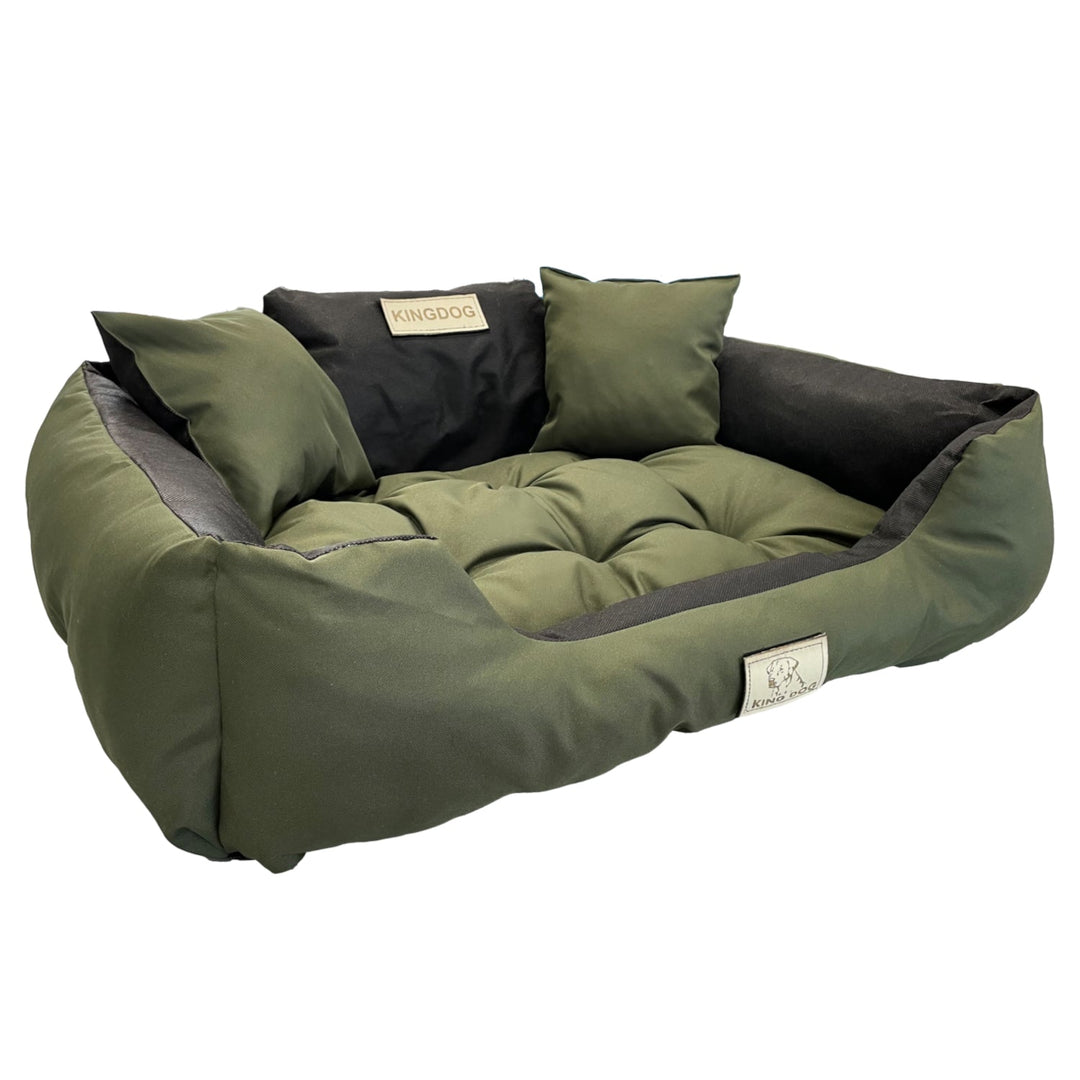 KingDog Waterproof Dog Cat Bed Pet 2 Cushions Washable PVC 145x115cm