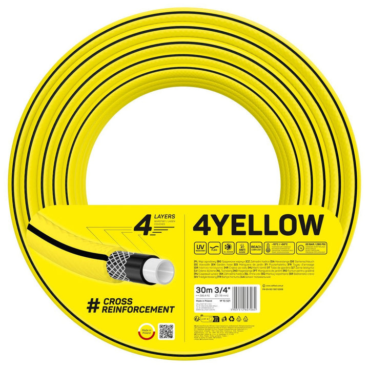 CELLFAST 4YELLOW garden hose 10-521 3/4" 30m 4-layer