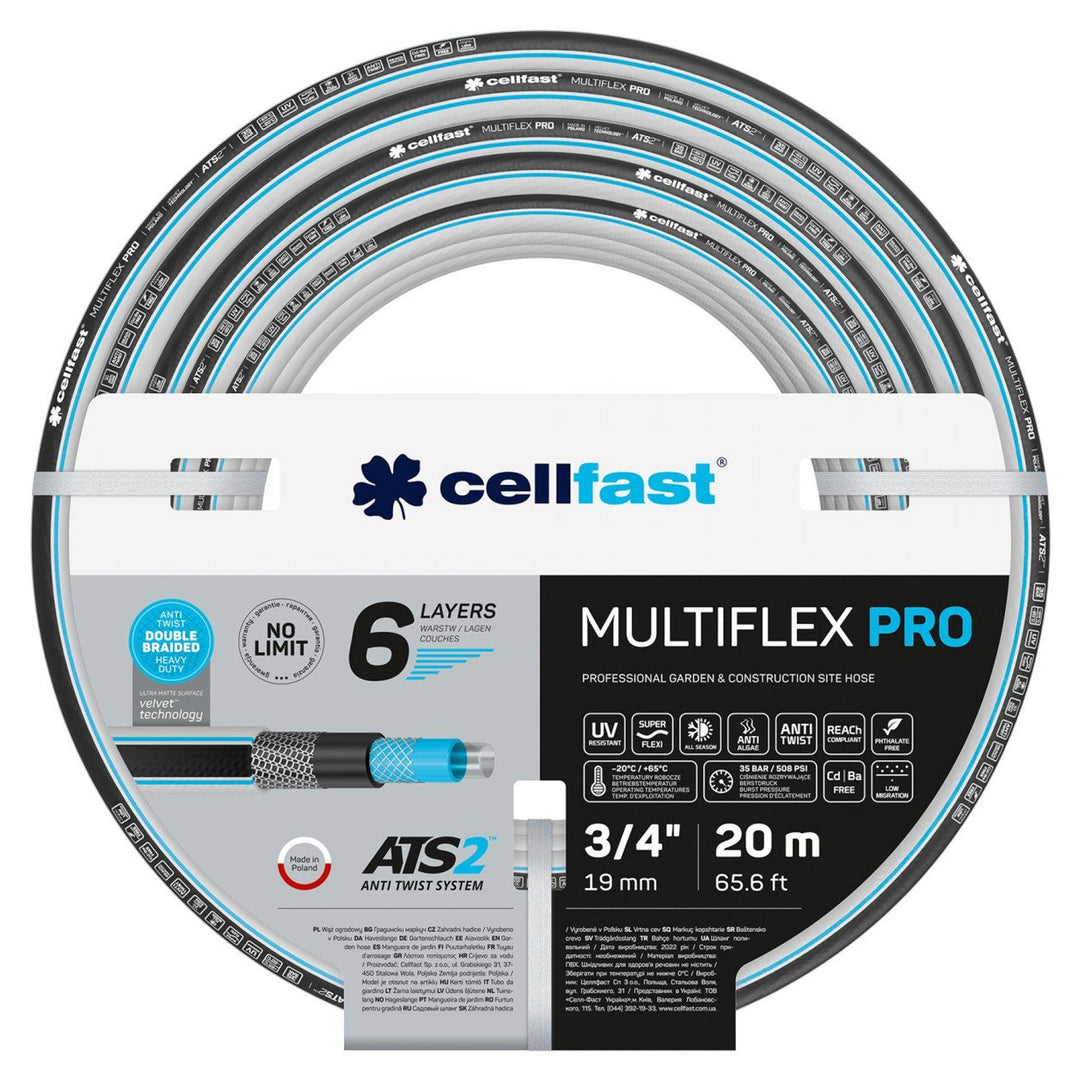 CELLFAST 13-820 MULTIFLEX PRO ATS2 3/4" garden hose 20m 6-layer