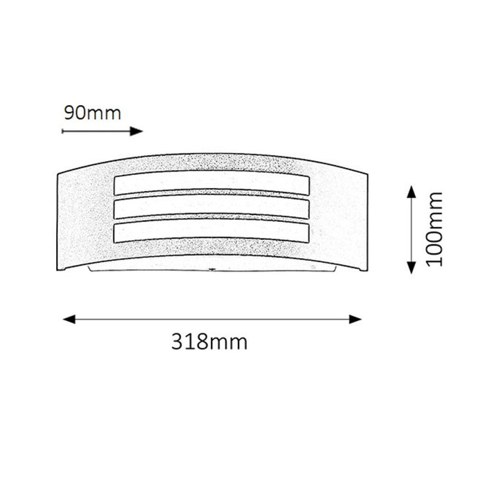 Rabalux roma 8409 outdoor wall lamp - black color