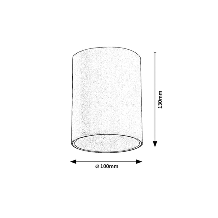 Rabalux Zombor 7819 Ceiling Round Tube Lamp Cover Outdoor Light Surface Mounted 35W IP54