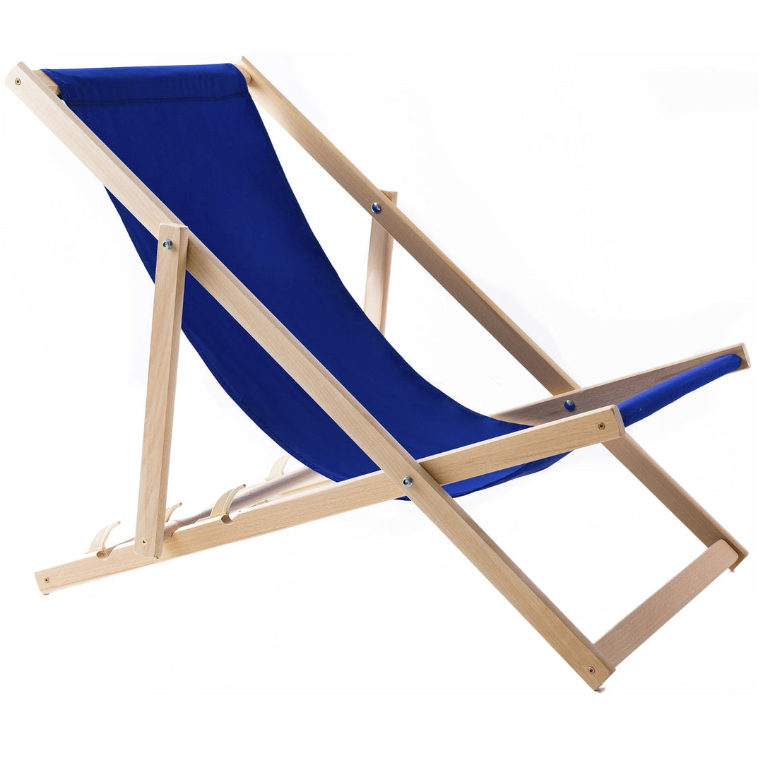WOODOK Garden Chair Beach Lounger Wooden Beech Wood Weather Resistant