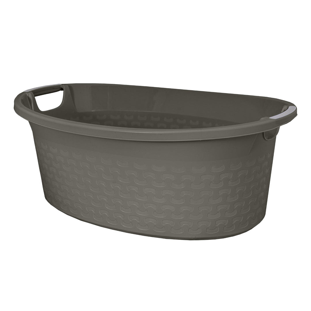 BranQ Cotton 60l Oval Laundry Bowl Laundry Basket Color Dark Melange