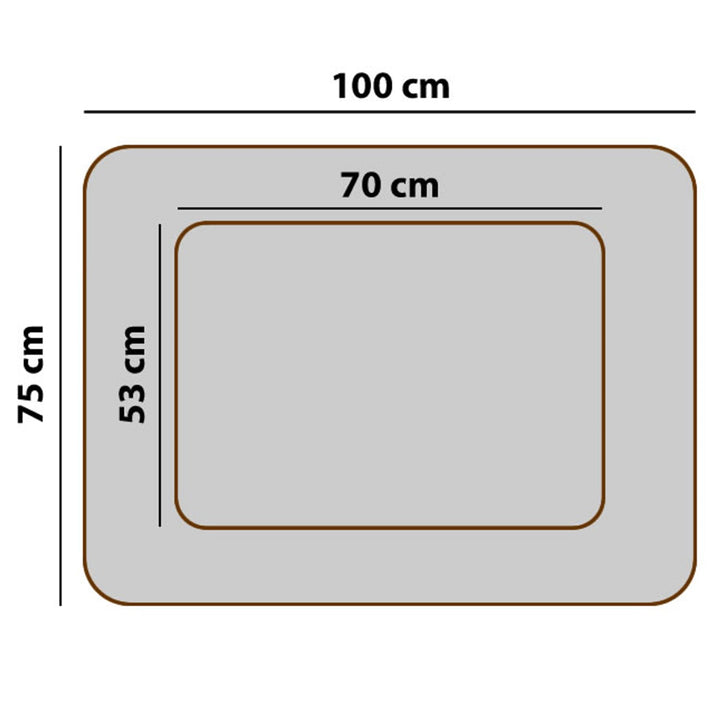 Mestizo Mallorca Comfort pet bed dog basket pet bed dog sofa made of durable upholstery fabric (outer dimensions: 100x75cm / inner dimensions: 70x53cm, beige / white)