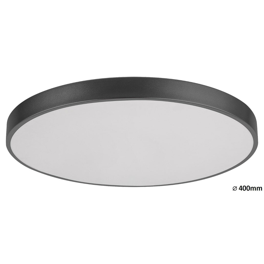 Rabalux Tesia 3314 Ceiling Lamp Matte Black 36W Round Light Fixture 40x5cm