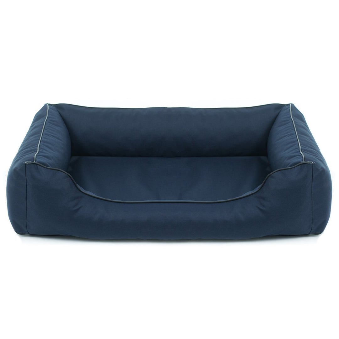 Mestizo Valencia Orthopedic Orthopedic Pet Bed Dog Basket Pet Bed Dog Sofa Cover Waterproof Polyester Fabric Cordura (Outside Size: 65x50cm / Inside Size: 41x27cm, Navy/Black)
