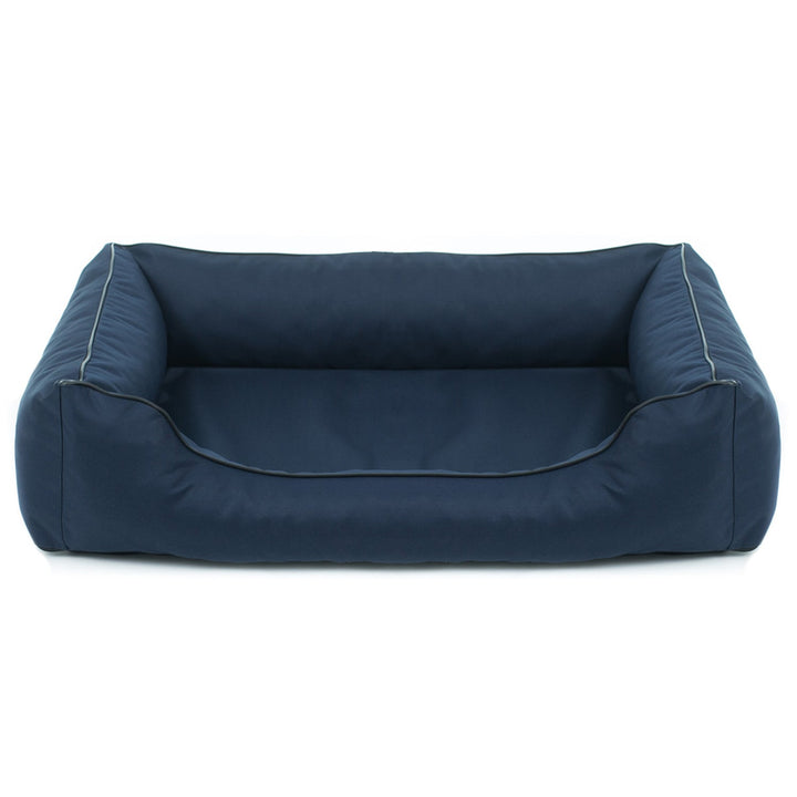 Mestizo Valencia Orthopedic Orthopedic Pet Bed Dog Basket Pet Bed Dog Sofa Cover Waterproof Polyester Fabric Cordura (Outside Size: 65x50cm / Inside Size: 41x27cm, Navy/Black)