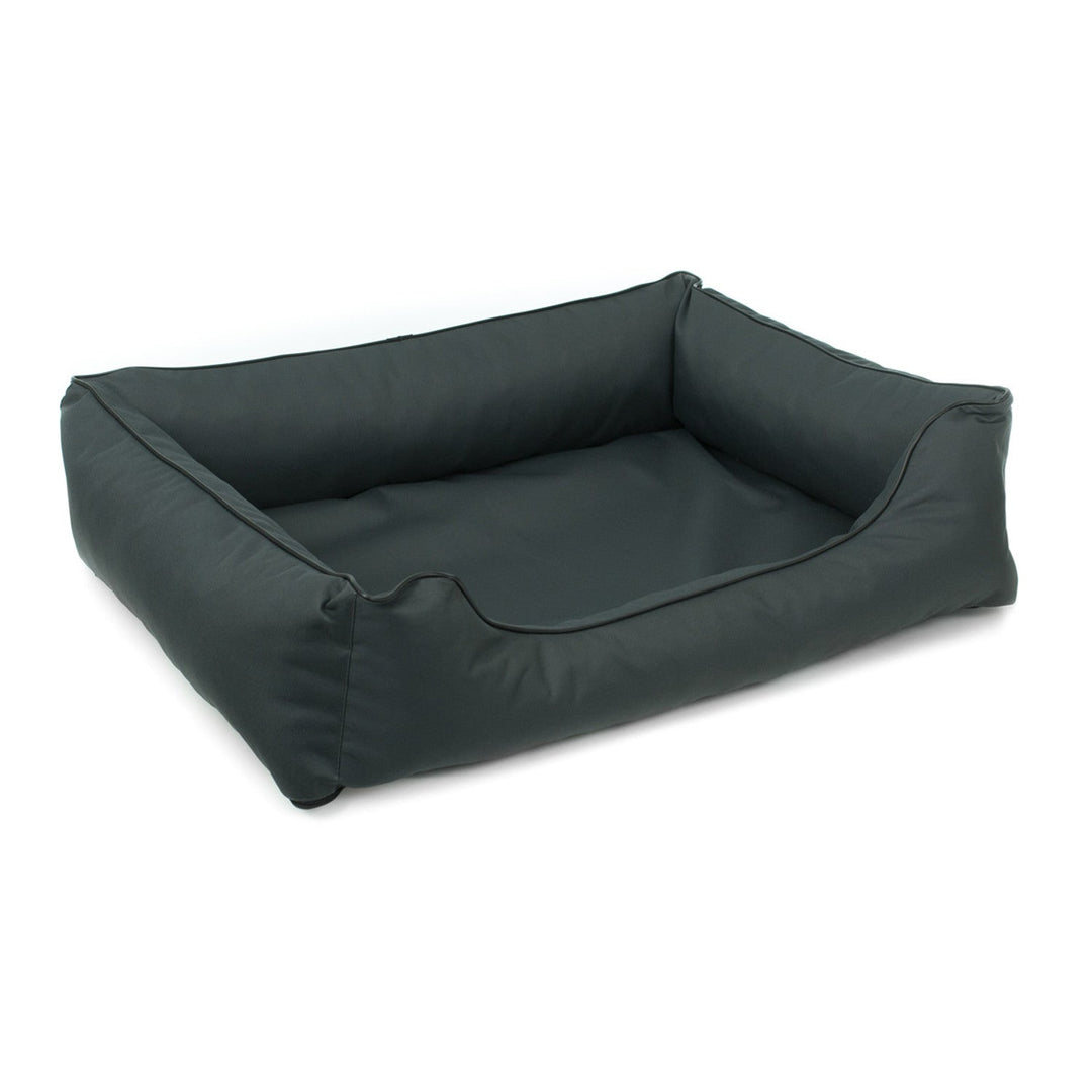Mestizo Valencia Orthopedic Orthopedic Pet Bed Dog Basket Pet Bed Dog Sofa Cover Waterproof Polyester Fabric Cordura (Outside Size: 65x50cm / Inside Size: 41x27cm, Dark Grey/Black)