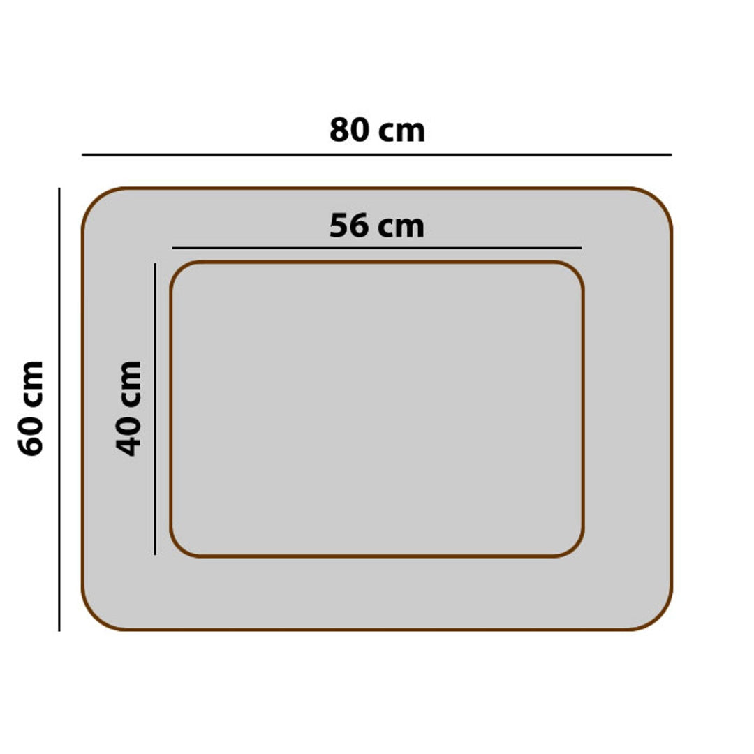Mestizo Valencia Orthopedic Orthopedic Pet Bed Dog Basket Pet Bed Dog Sofa Cover Waterproof Polyester Fabric Cordura Outside Size: 80 x 60cm / Inside Size: 40x56cm Brown/White