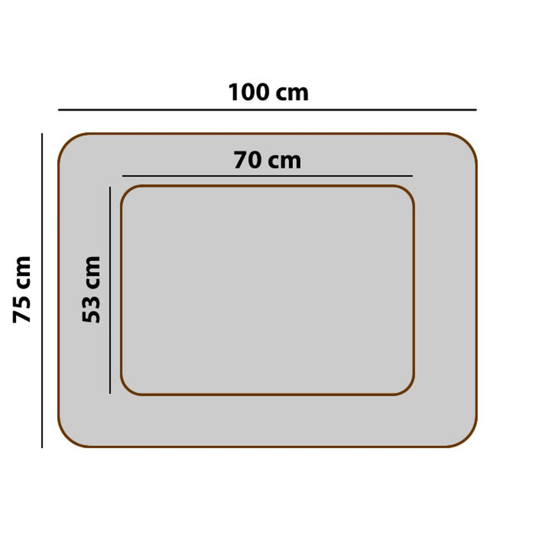 Mestizo Valencia Orthopedic Orthopedic Pet Bed Dog Basket Pet Bed Dog Sofa Cover Waterproof Polyester Fabric Cordura Outside Size: 100x75cm / Inside Size: 53x75cm Beige/Black