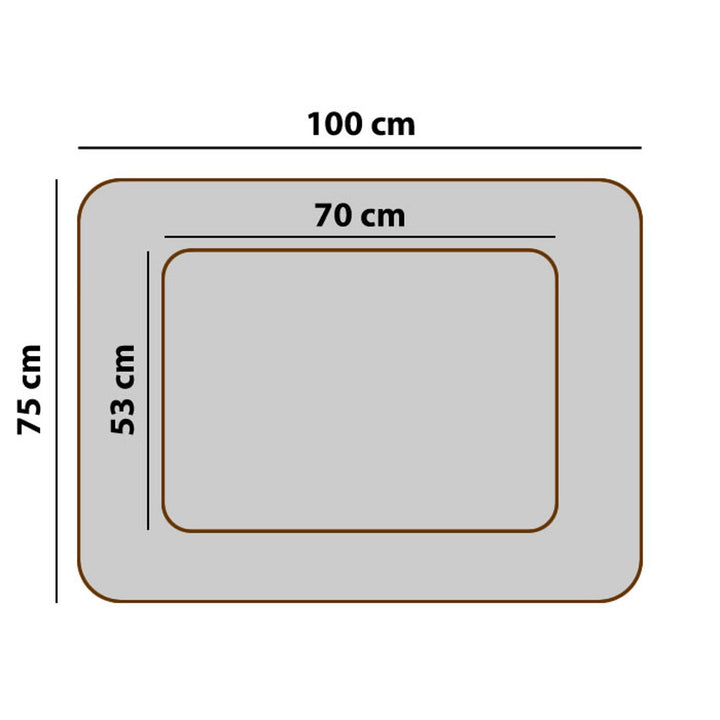 Mestizo Valencia Orthopedic Orthopedic Pet Bed Dog Basket Pet Bed Dog Sofa Cover Waterproof Polyester Fabric Cordura Outside Size: 100x75cm / Inside Size: 53x75cm Beige/Black