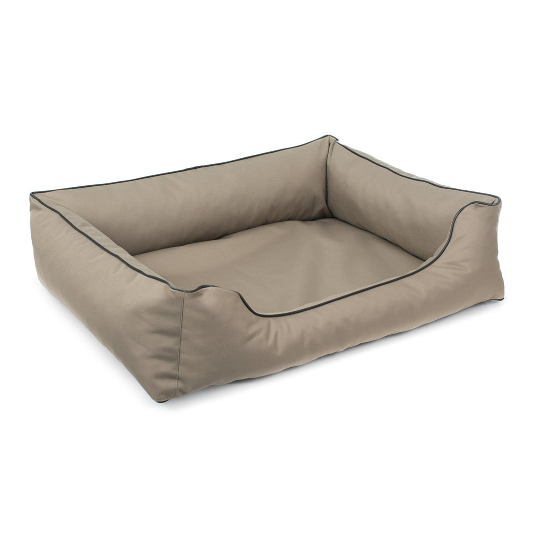 Mestizo Valencia Orthopedic Orthopedic Pet Bed Dog Basket Pet Bed Dog Sofa Cover Waterproof Polyester Fabric Cordura Outside Size: 100x75cm / Inside Size: 53x75cm Beige/Black