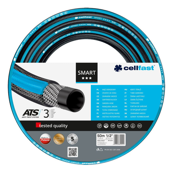 Cellfast garden set, Smart ATS 1/2'' 50 m hose, Aluplus 1/2'' 60 m cart