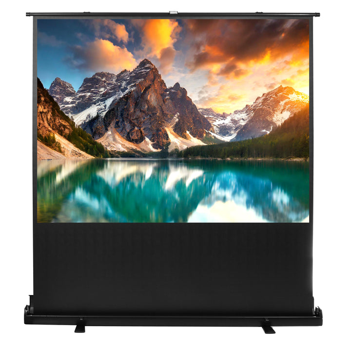 Maclean Portable Projection Screen, Compact, Floor-Standing, 86", 4:3, MC-963