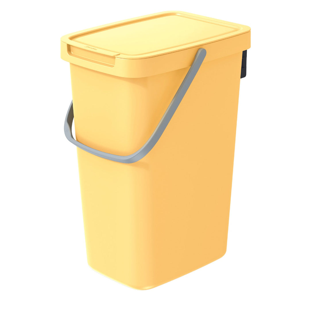 Keden Systema Q Sorting Waste Bin 12L Recycling Bin Separation Segregation Lidded with Handle Hanging Dustbin Garbage Can Slim Paper Glass Plastic Metal Bio