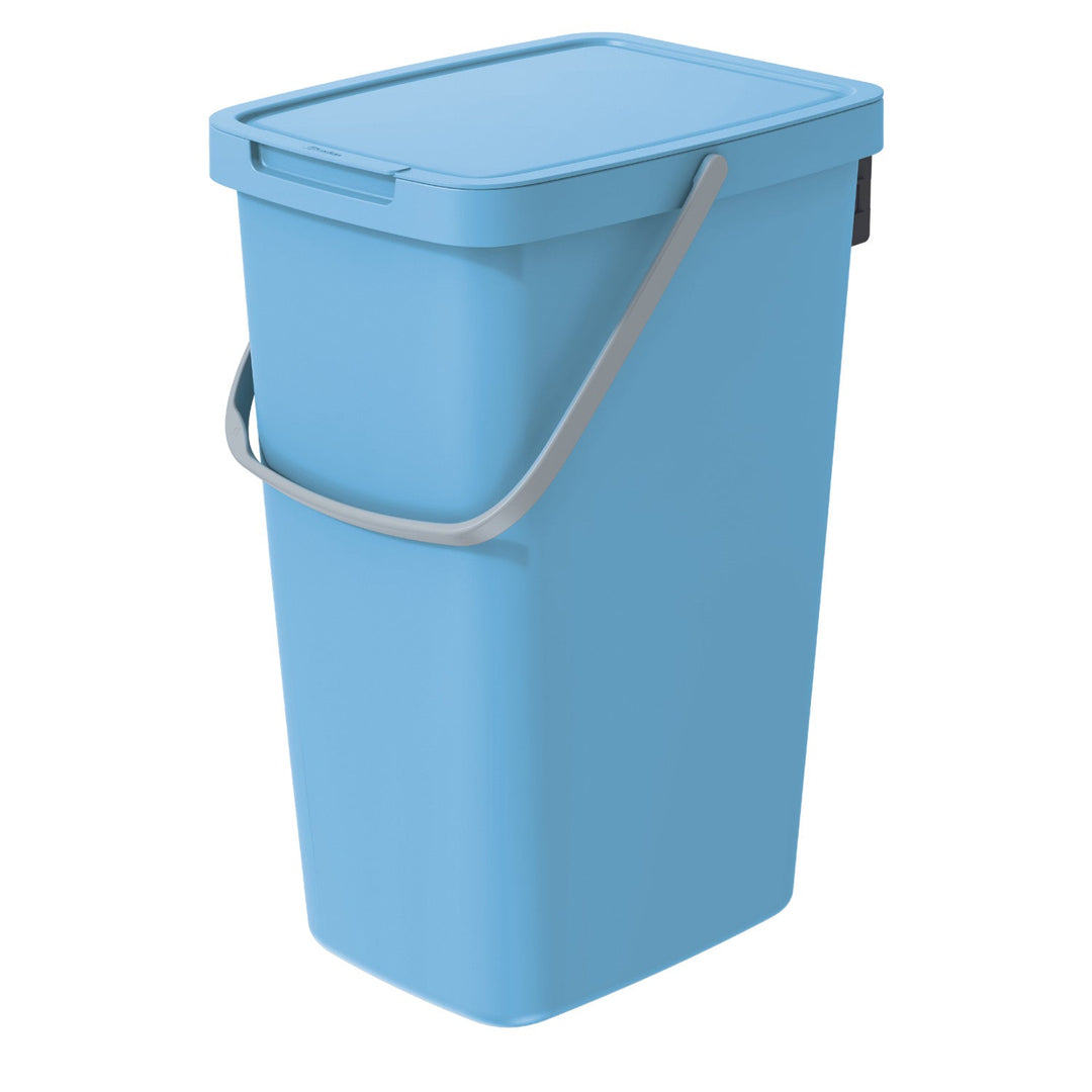 Keden Systema Q Sorting Waste Bin 20L Recycling Bin Separation Segregation Lidded with Handle Hanging Dustbin Garbage Can Slim Blue Paper